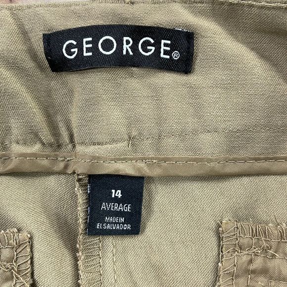 NWT Women’s George Khaki Rayon 2 Pocket Super Stretchy Classic Pants (14) GH18 - Picture 3 of 9